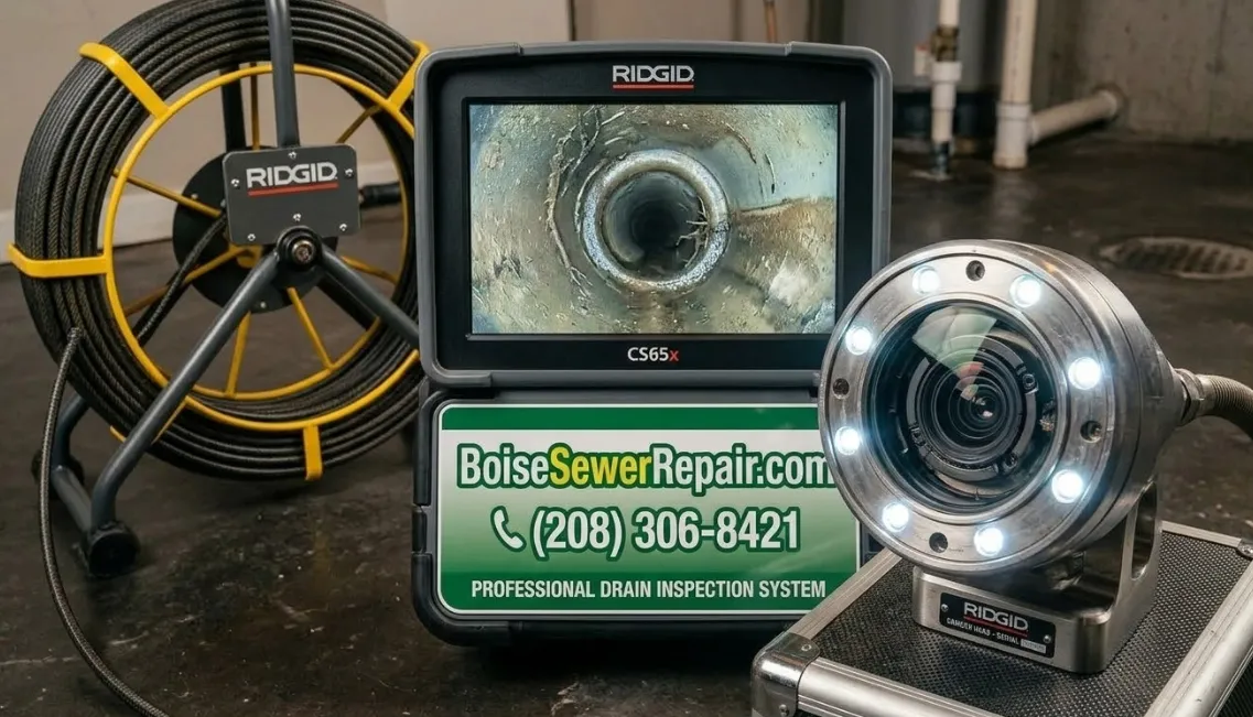 Professional HD sewer camera inspection equipment used by Boise Sewer Repair